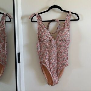 J. Crew Liberty Print One Piece Swimsuit + Matching Headband!! - Like New